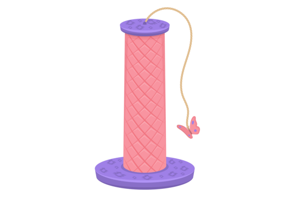 Cat Scratching Post. Playing Pet Soft to