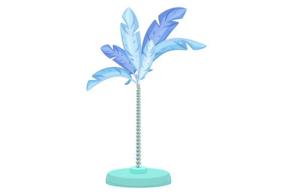 Cat Toy Stand with Color Feathers Cartoo