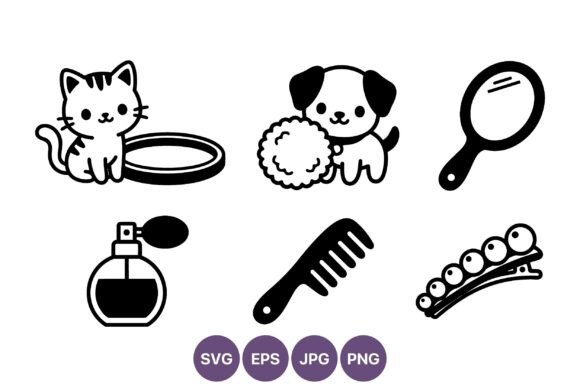 Cute Cat Puppy Grooming Accessories