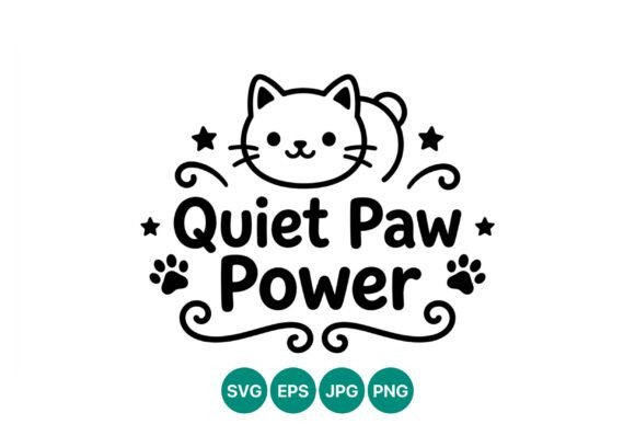 Cute Cat with Quiet Paw Power Vector