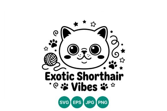Exotic Shorthair Cat Face Vector