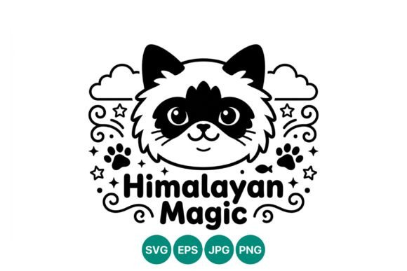 Himalayan Cat Magic Vector Art