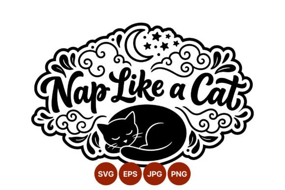 Nap Like a Cat Script Lettering