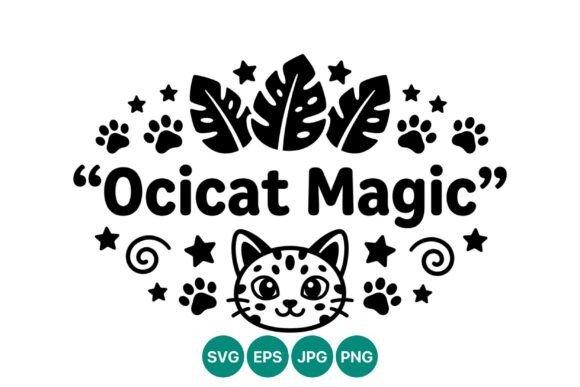 Ocicat Magic Cat Face Vector