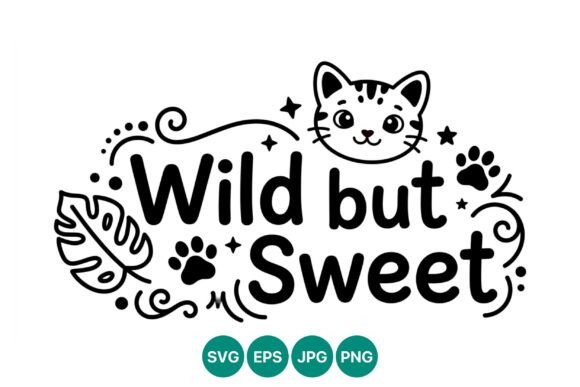 Wild but Sweet Cat Face Vector